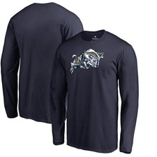 Men's Navy Navy Midshipmen Primary Team Logo Long Sleeve T-Shirt