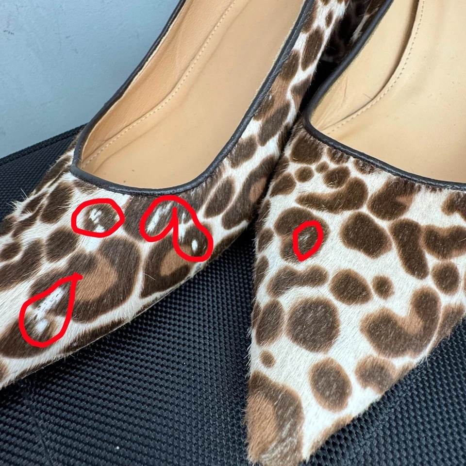 Zapatos de salón J.Crew para mujer talla 10 con estampado de guepardo de tacón bloque - marrón tostado punta en punta Foto 4 de 4