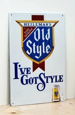 Old Style Heileman's Beer Sign for Man Cave  Bar Pub Wall Decor Beer Sign 12" 