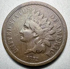1872  INDIAN CENT   VG/FINE   KEY DATE #2093