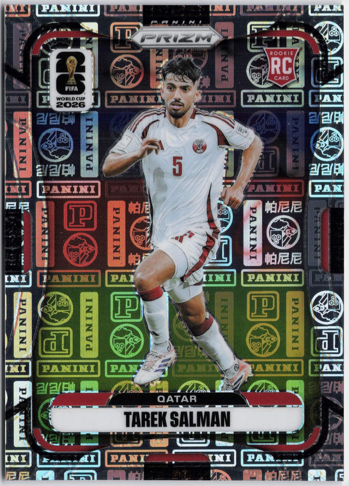 2026 Panini Prizm FIFA World Cup #374 Tarek Salman Panini Logo Prizms #/61 RC