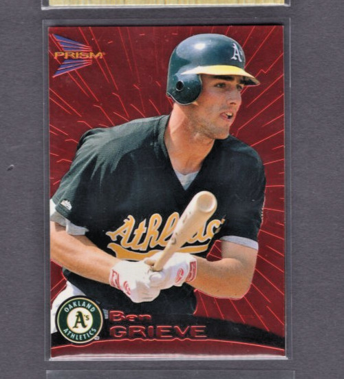 1999 PACIFIC PRISM RUBY RED RETAIL FOIL PARALLEL #105 BEN GRIEVE A'S SSP NM-MT