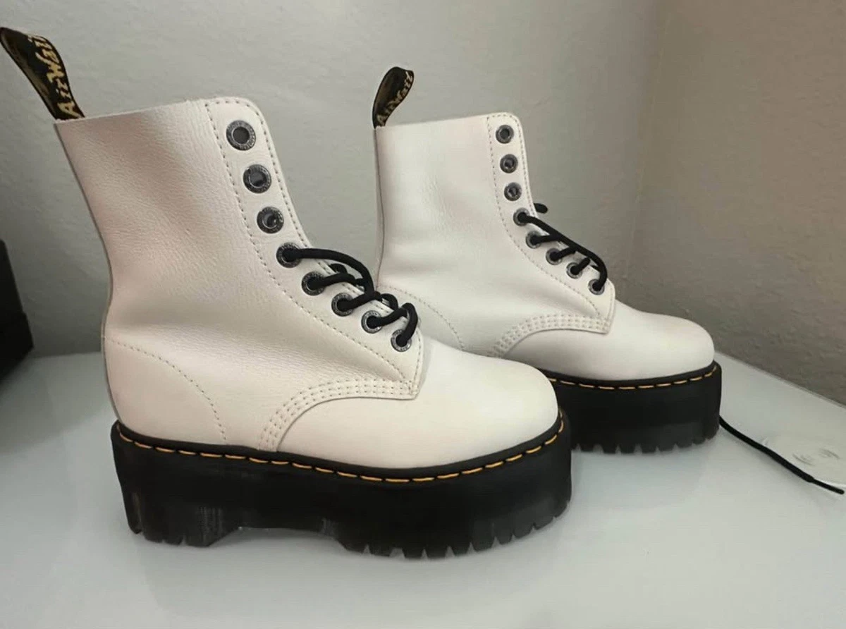 Dr. Martens Pascal White Boots for Women for sale | eBay