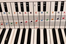 Piano Keyboard Note Chart Visual Guide for Beginners, Fits Medium to Full Size