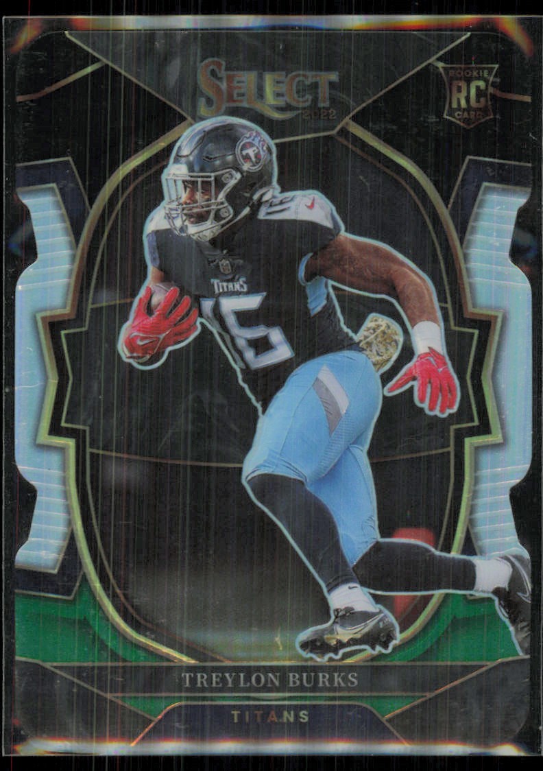 2022 Panini Select Black Green Die Cut Concourse Treylon Burks Rookie #39