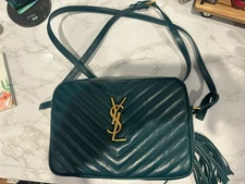 Yves Saint Laurent YSL Lou Matelasse Camera Bag - Sea Turquoise