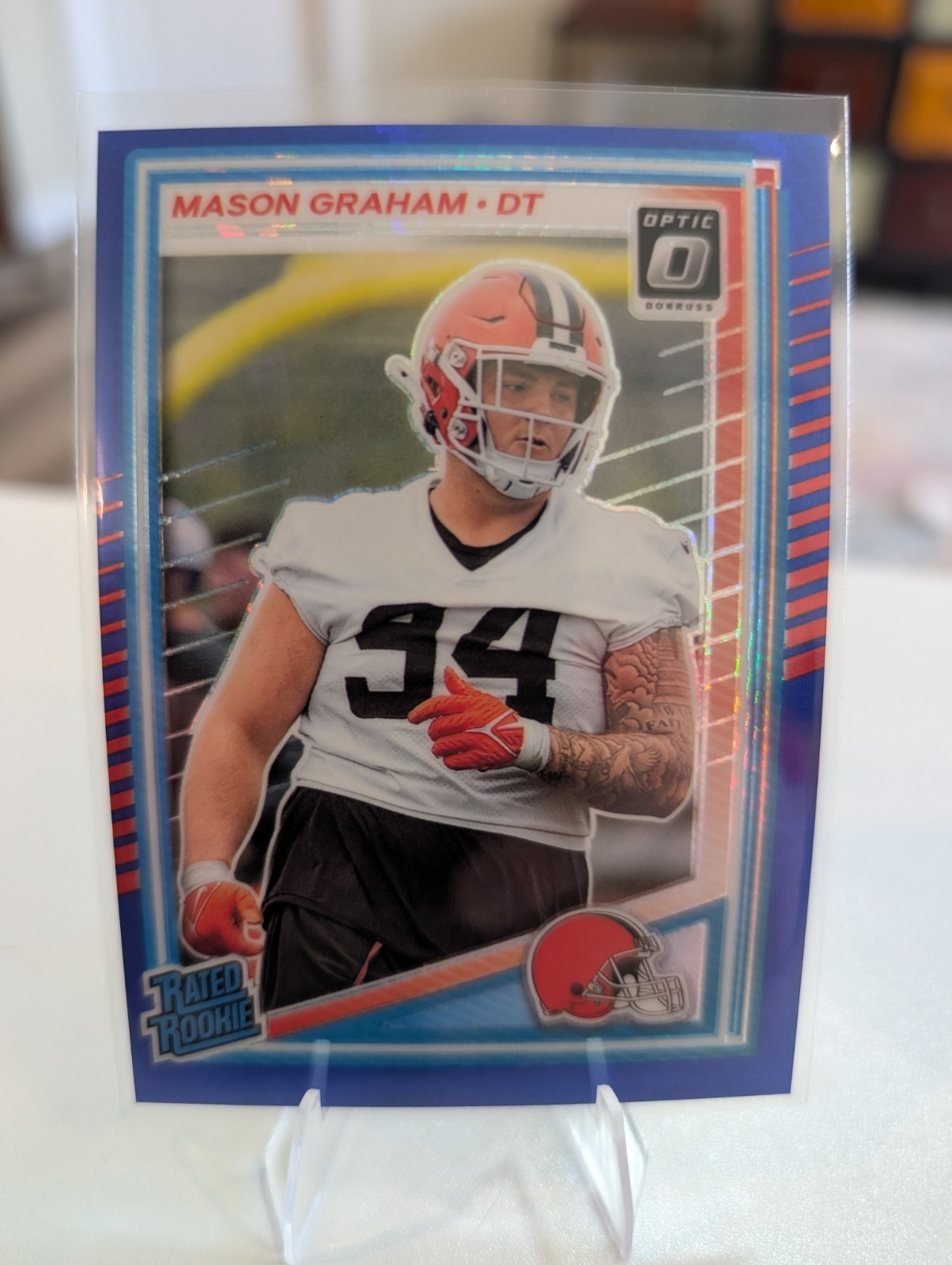 2025 Panini Donruss Optic - Rated Rookie Mason Graham #206 Blue Hyper Prizm (RC)