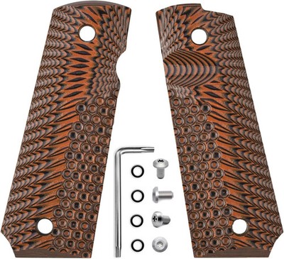 Guuun 1911 Grips G10 Full Size Government Commander Custom Grip Ambi Safety Cut