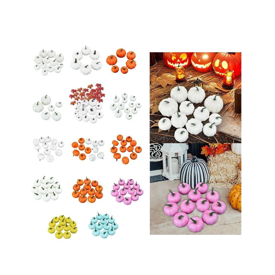 12 fausses citrouilles modèle Halloween, accessoires en mousse pour - Photo 1/1