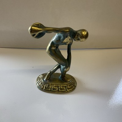 Probius Diskus Figur blau und gold Optik Metall (108/90)