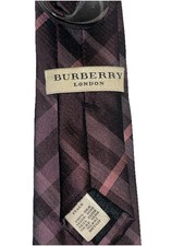 Burberry London Check Silk Tie Slim Wine Red