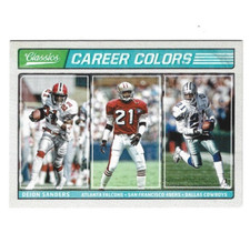 2017 Panini Classics- DEION SANDERS- Career Colors Insert- #CC-4