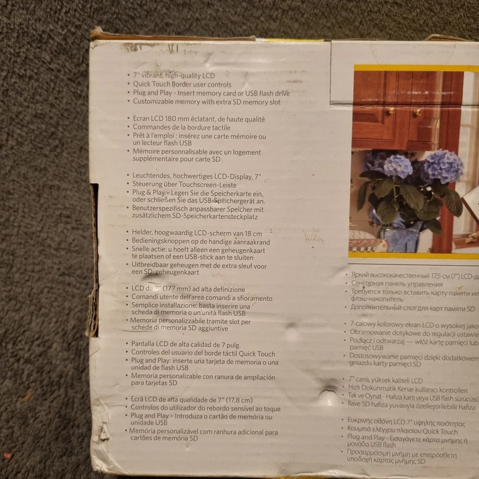 Kodak EasyShare P720 7" Digital Photo Frame Quick Touch Border - Boxed Opened - Image 2 of 4