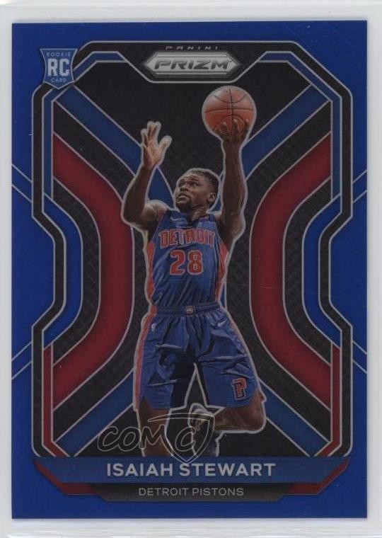 2020-21 Panini Prizm Blue Prizm 17/199 Isaiah Stewart #254 Rookie RC