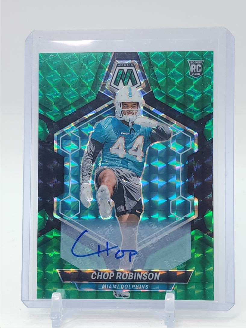 CHOP ROBINSON 2024 MOSAIC ROOKIE CHOICE FUSION GREEN BLACK RC AUTO /25 Q4408