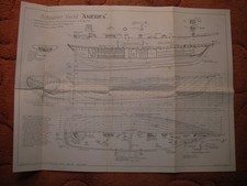 Model Shipways Plans of Racing Schooner America 1851