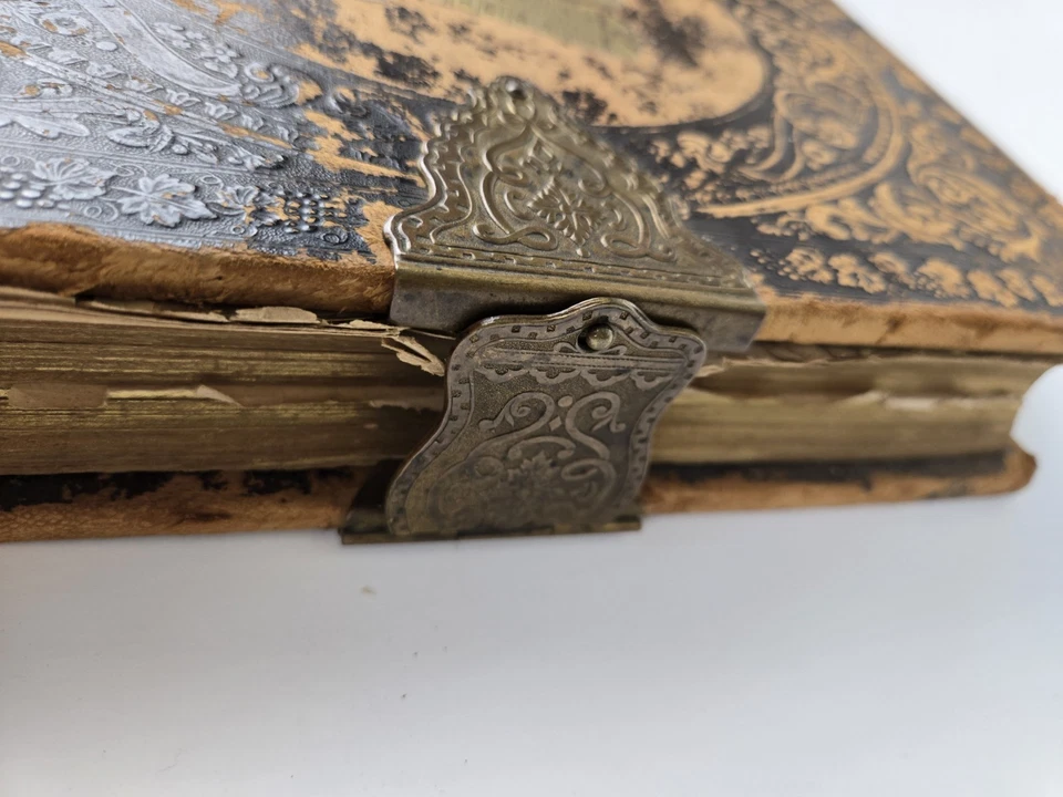 Antique 1871 Holy Bible William W. Harding Philadelphia  - Image 3 of 4