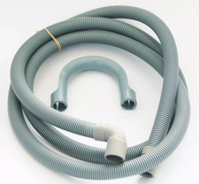 WASHING MACHINE 2.5 METRE WASTE DRAIN HOSE WASTE PIPE 90 DEGREE 19/22MM BORE