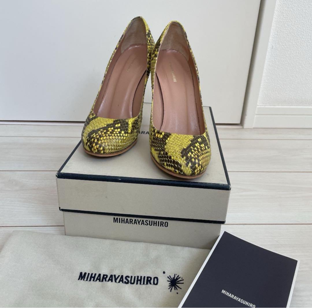 Yasuhiro Mihara Python Leather Pumps 37 Yellow - image 2