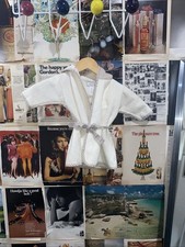 Authentic Baby Dior Unisex Terry Cloth Hooded Bathrobe Size 0-9 Months