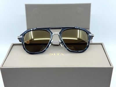 DITA dts416-a-03 TERRACRAFT Nautilus Blue Swirl brown polarize aviator Sunglass