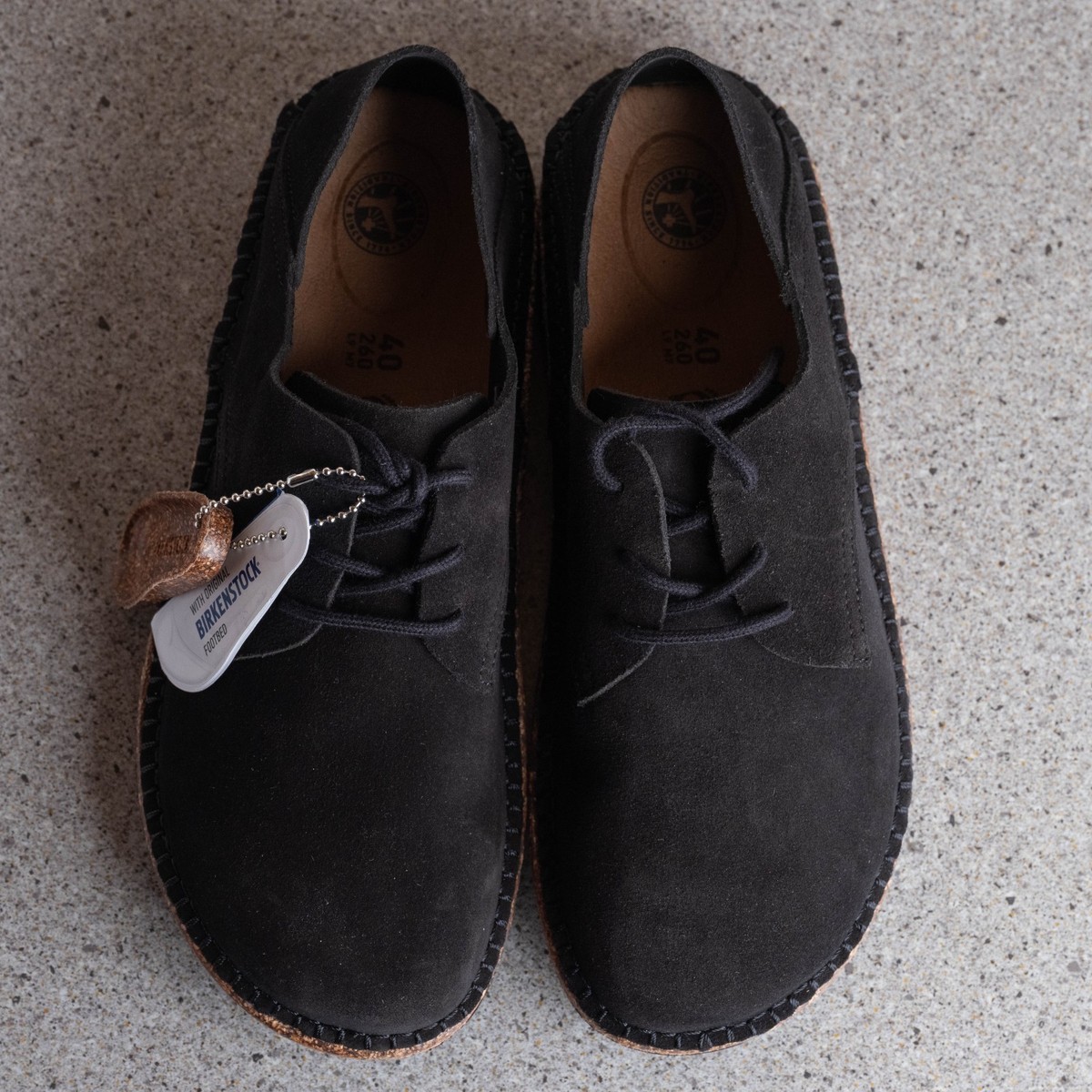EUC Birkenstock Men’s Gary Black Suede Casual Oxfords Shoes Birkenstock Gary Black Suede Leather Casual Oxford Shoes | eBay main image 4