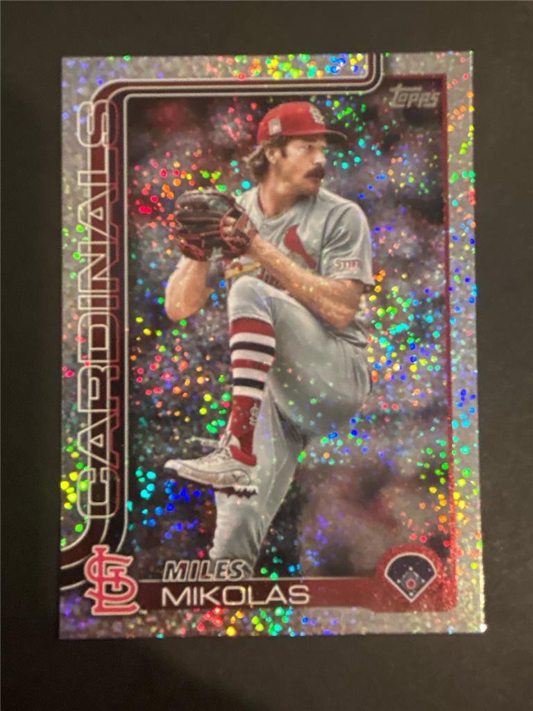 2025 Topps Celebration Confetti Foil Parallel #137 Miles Mikolas Cardinals