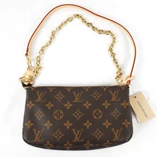 Louis Vuitton Pochette Accessoires Monogram Coated Canvas  & Leather Bag M82766