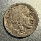 1921-S Buffalo Nickel Key Date. Horn Details. Full Date. Holo-restored Coin (A)