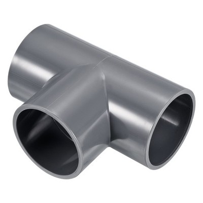 2'' 1Pack 3 Wege T-Rohrstücke UPVC Gelenk Kupplung Schlauch Adapter Grau