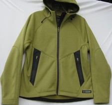 REI 2 pocket zip front hooded fleece jacket women's size medium