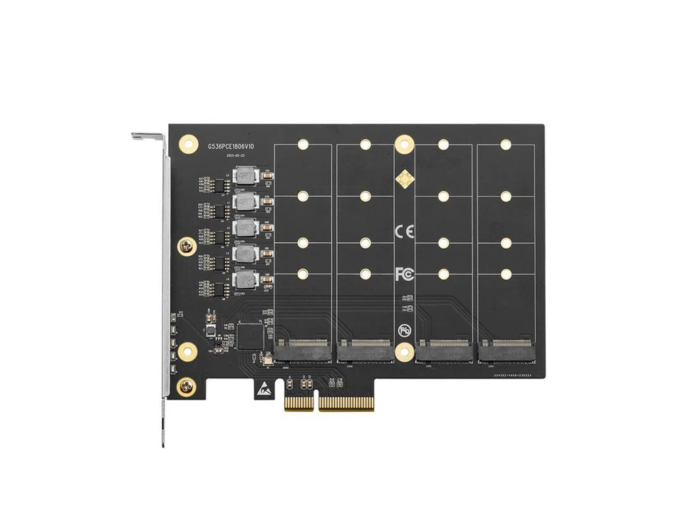 Tarjeta adaptadora PCIe 3.0 x4 a 4 puertos M.2 NVMe Foto 2 de 4