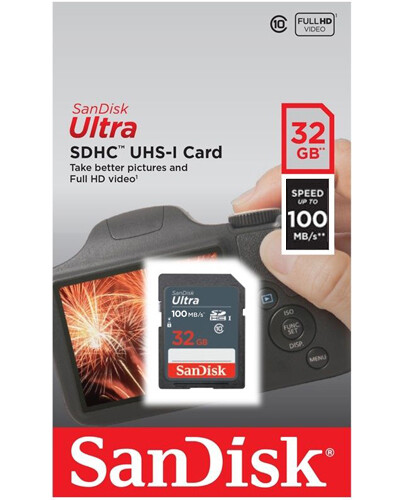SANDISK ULTRA 100MB/s SD SDHC SDXC HD MEMORY CARD C10 256GB 128GB 64GB 32GB 16GB - Picture 5 of 6