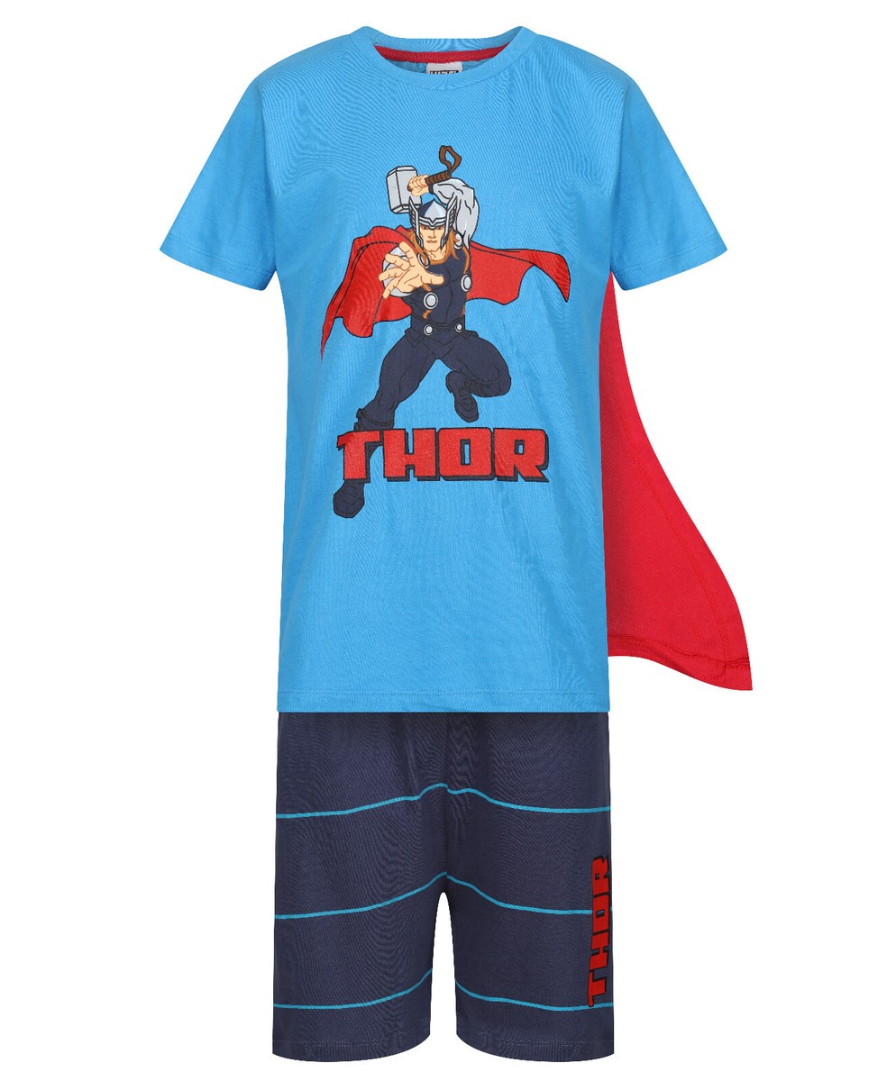 Pyjama Marvel Femme - Haut Manches Courtes Et Short - 95% Polyester 5% Élasthanne - Licence Officielle