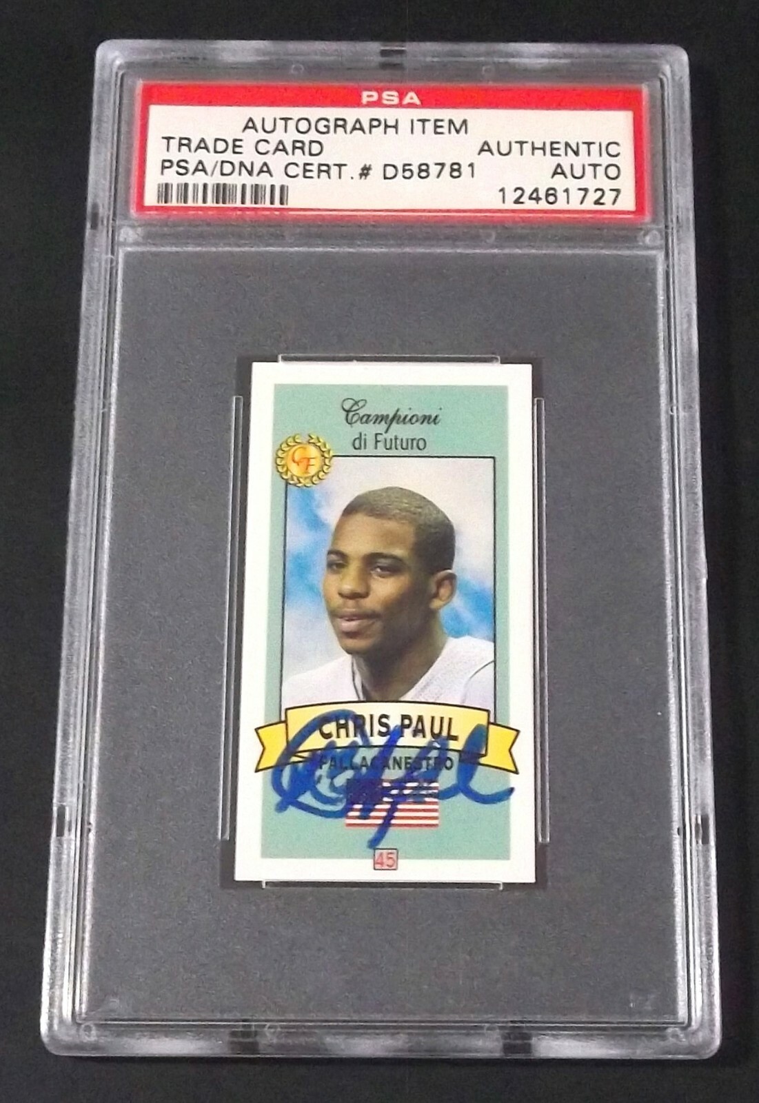 #5/10 PSA DNA Rc Chris Paul Auto 2003 Campioni Di Futuro Rookie Signed Autograph view 4