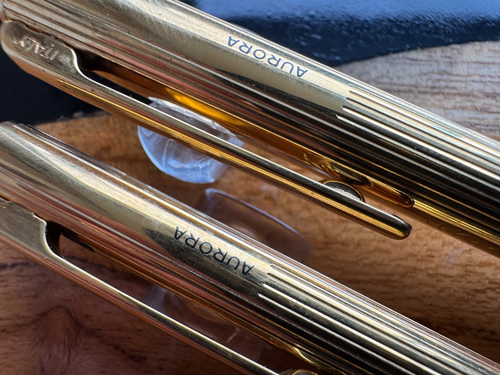Aurora Marco Polo Gold Plated Fountain and Ballpen Set - Picture 4 of 12