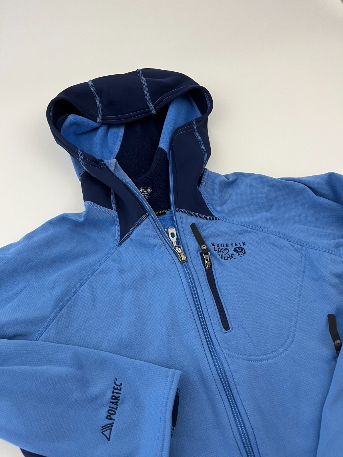 Vtg Polartec Power Stretch Fleece Full Zip Rain Jacket Womens Medium Windbreaker