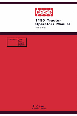David Brown 1190 Tractor Operation Manual 9-9125: Coil Bound 121 Pages