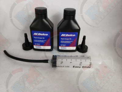 Supercharger Oil w/ Syringe 4 ounce (2-Bottles) for Mercedes
