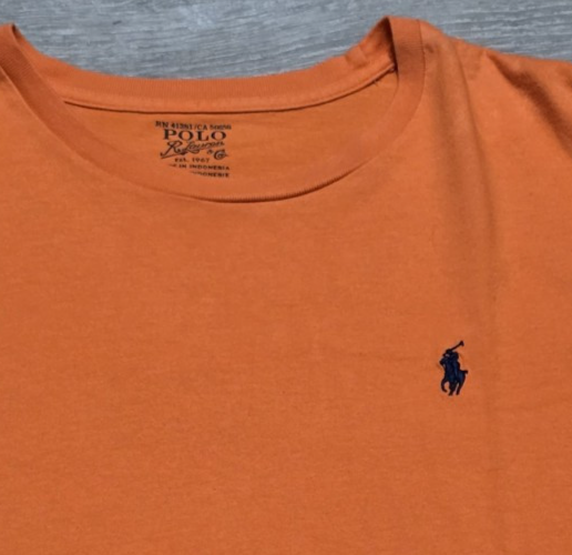 Polo Ralph Lauren Men's Orange 100% Cotton T-shirt Size Large