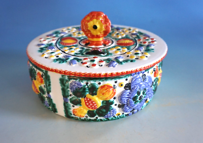 Vintage Gmundner Keramik Deckeldose Dose Wien Austria um 1960 (0225-012)
