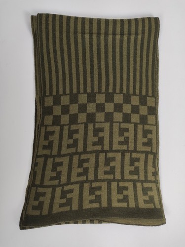 FENDI genuine vintage Green wool winter scarf scarves - Picture 2 of 6