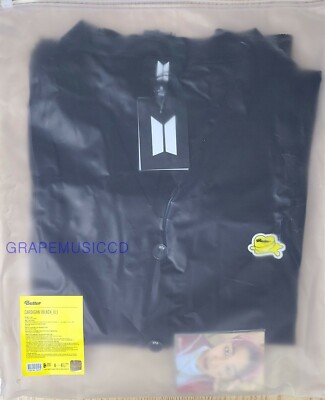 BTS BUTTER ALBUM OFFICIAL GOODS CARDIGAN BLACK XL SIZE + PHOTOCARD