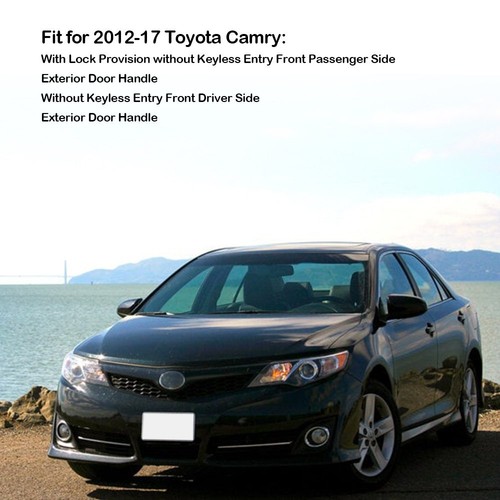 Front Exterior Outside Black Door Handle Driver Passenger or Side Fit Camry US - Picture 2 of 10