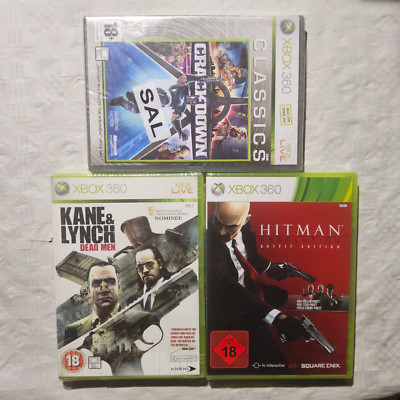 Hitman Absolution-Outfit Edition+Kane & Lynch Dead Men+Crackdown XBOX360 NEU OVP