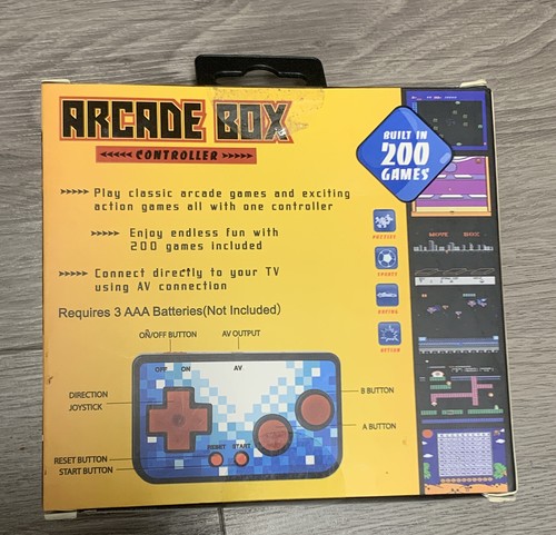 RETRO ACADE 200 BUILT IN GAMES BOX CONTROLLER - JUST CONNECT TO A TV OR MONITOR - Picture 2 of 6