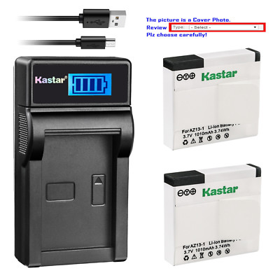 Kastar Battery LCD Charger for Xiaomi YI AZ13 AZ13-2 Xiaomi Yi 1 Action Camera