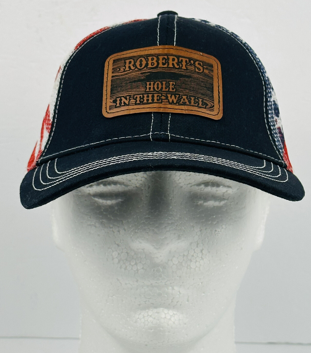 Roberts Hole in the Wall Snapback Hat Cap American Flag Mesh Adjustable Snapback