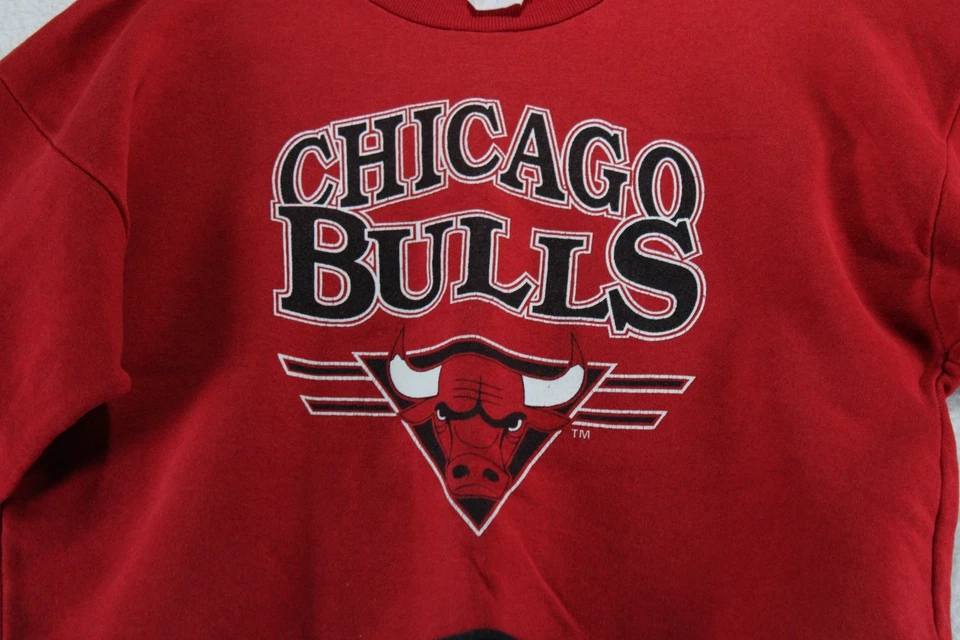 Vintage Chicago Bulls NBA Basketball Sweatshirt Logo 7 Youth Large 14/16 - Image 3 of 4