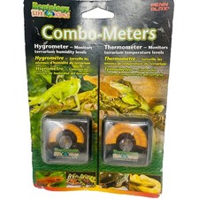 Penn Plax LM Reptology Combo Meters 2 Pack Hygrometer and Thermometer Reptile